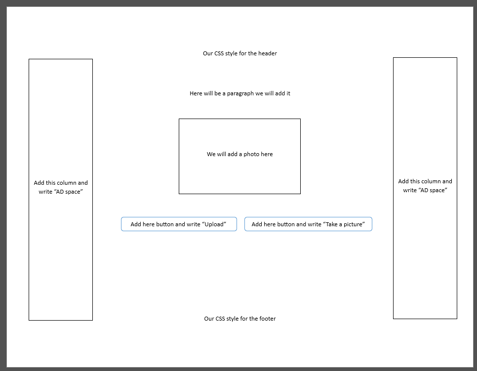 For the web development material Please write a
