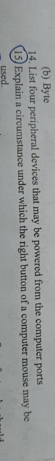 ( 1 5 . ) Explain a circumstance under which the