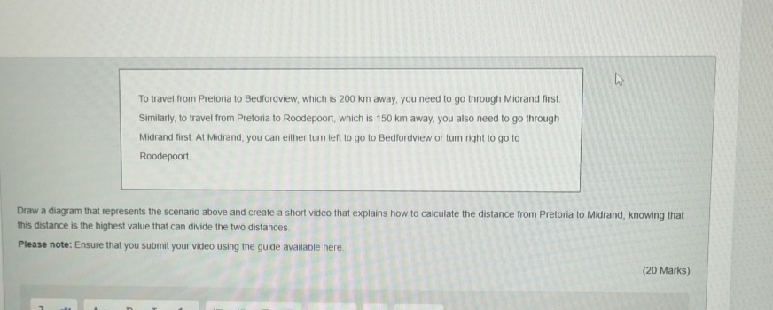 To travel from Pretoria to Bedfordview, which is