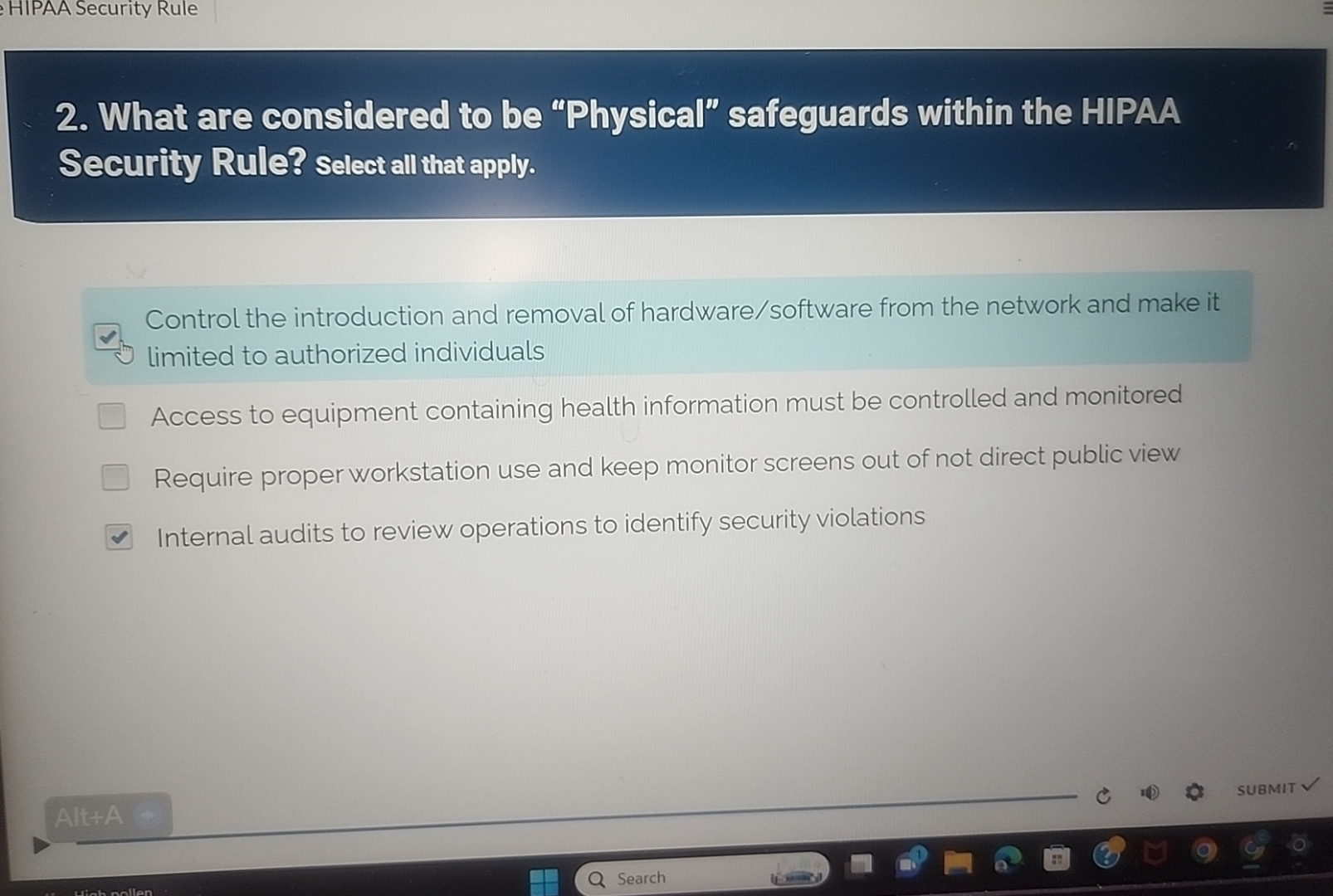 HIPAA Security Rule 2 . What are considered to be