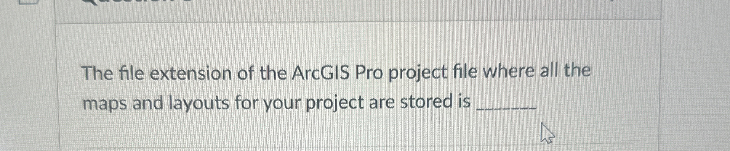 The file extension of the ArcGIS Pro project file
