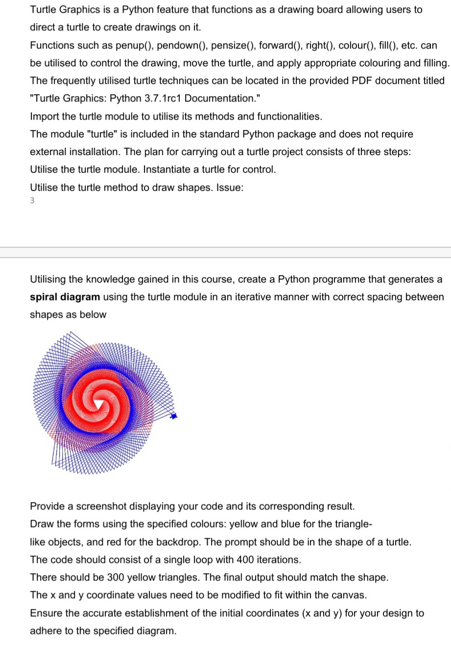 Turtle Graphics is a Python feature that