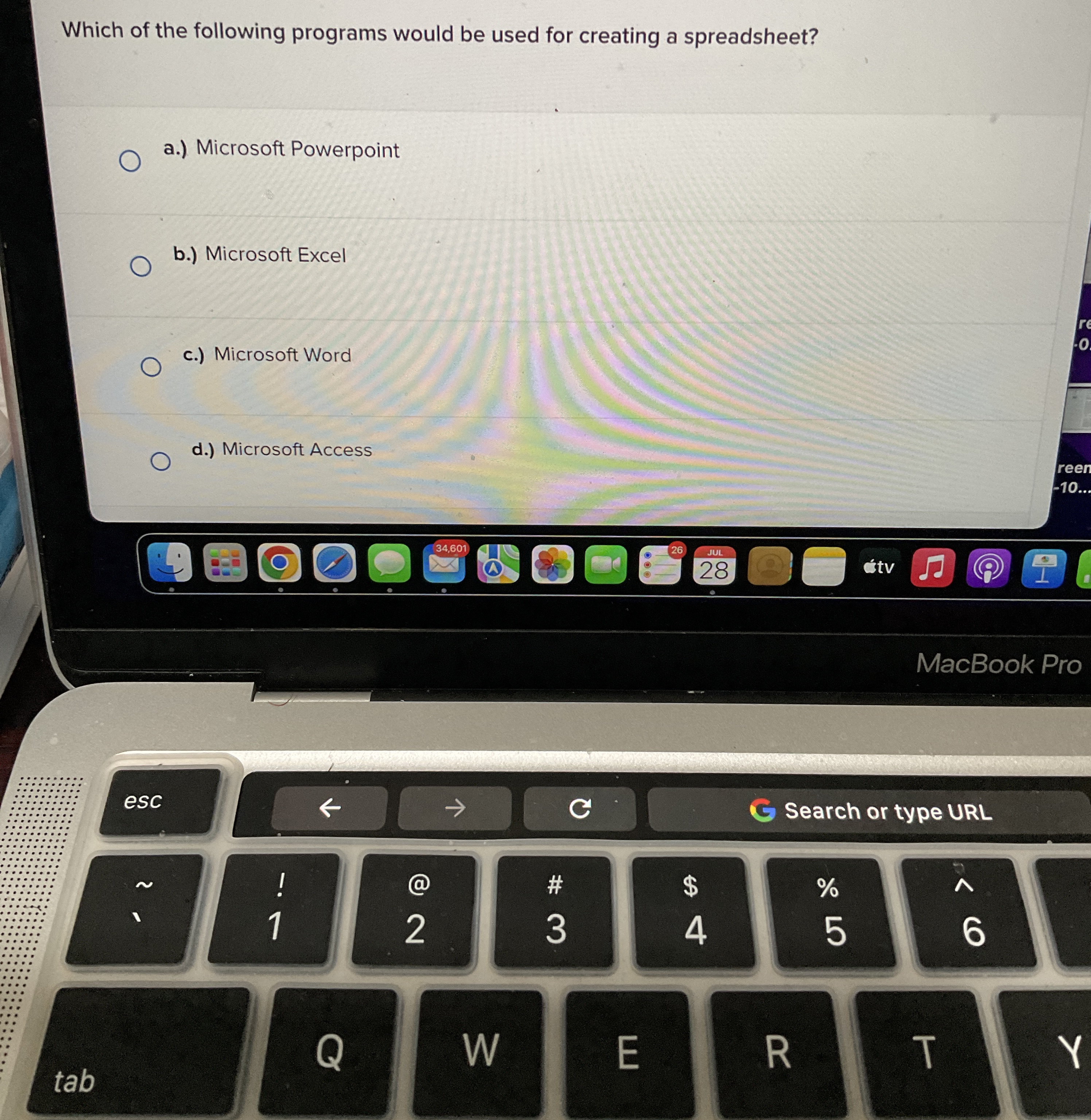 Which of the following programs would be used for