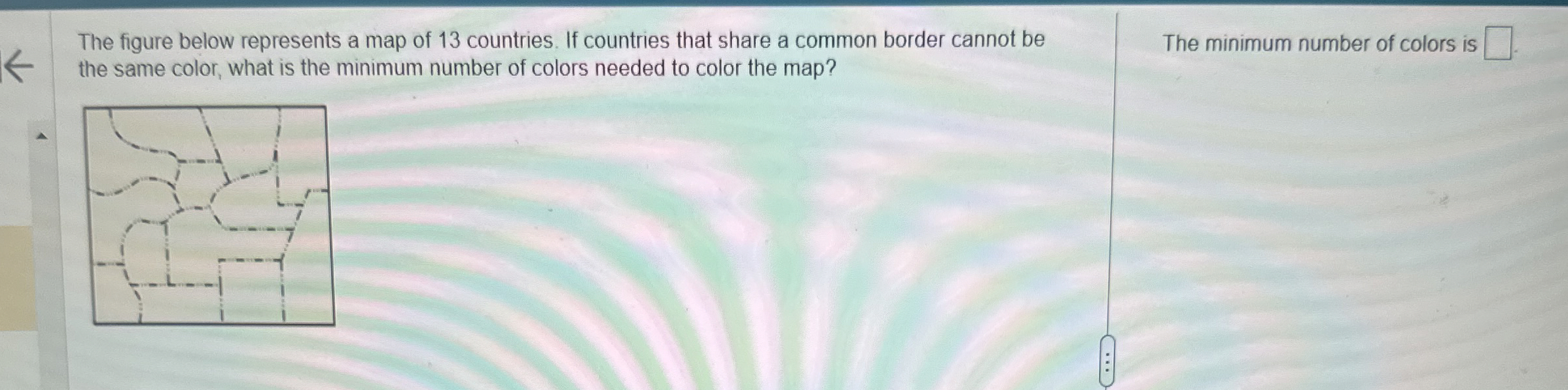The figure below represents a map of 1 3