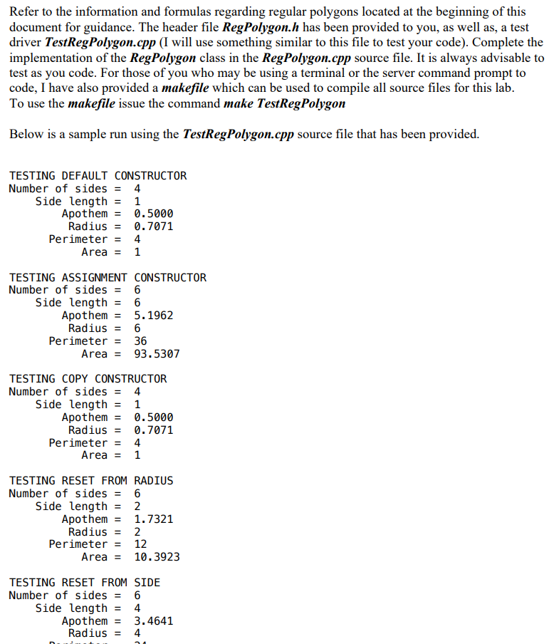 Refer to the information and formulas regarding