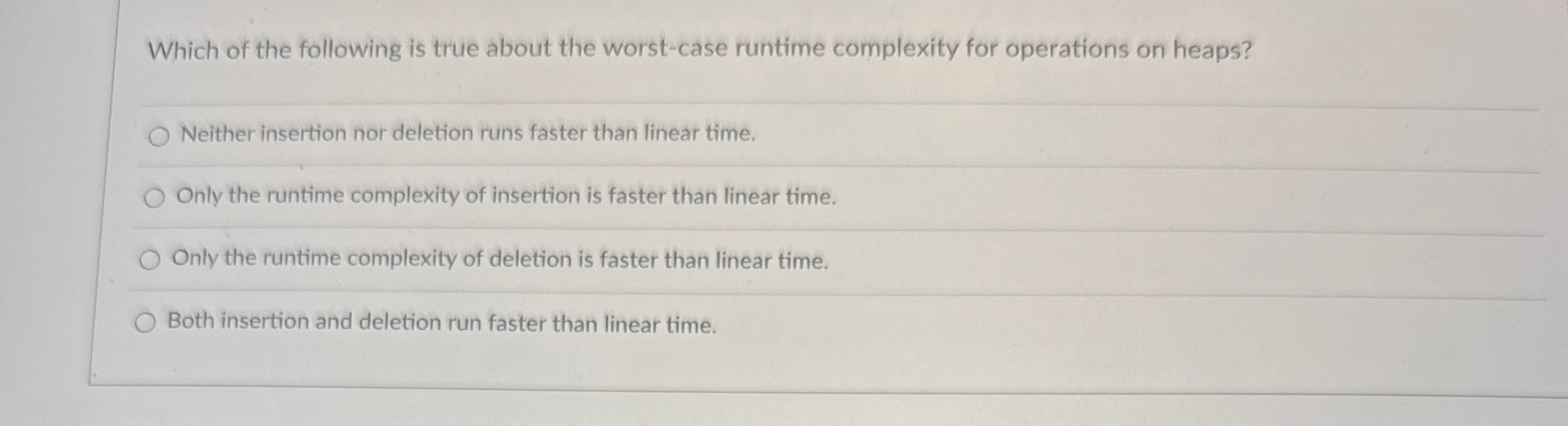 Which of the following is true about the worst -