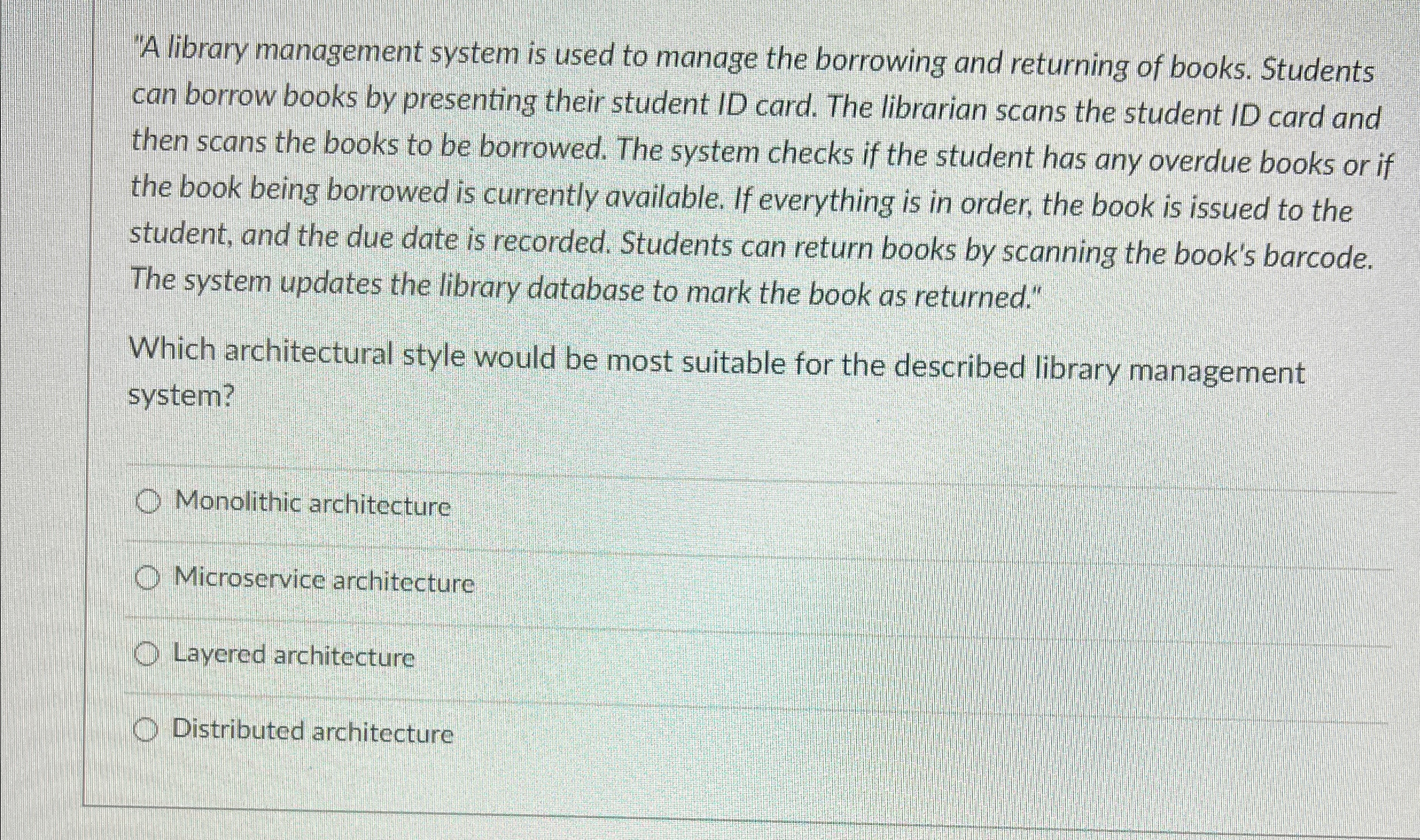 "A library management system is used to manage
