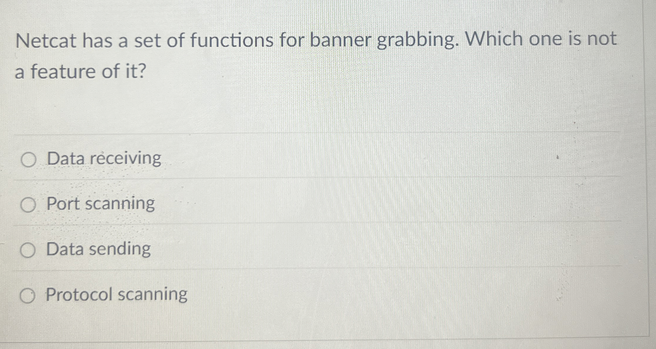 Netcat has a set of functions for banner