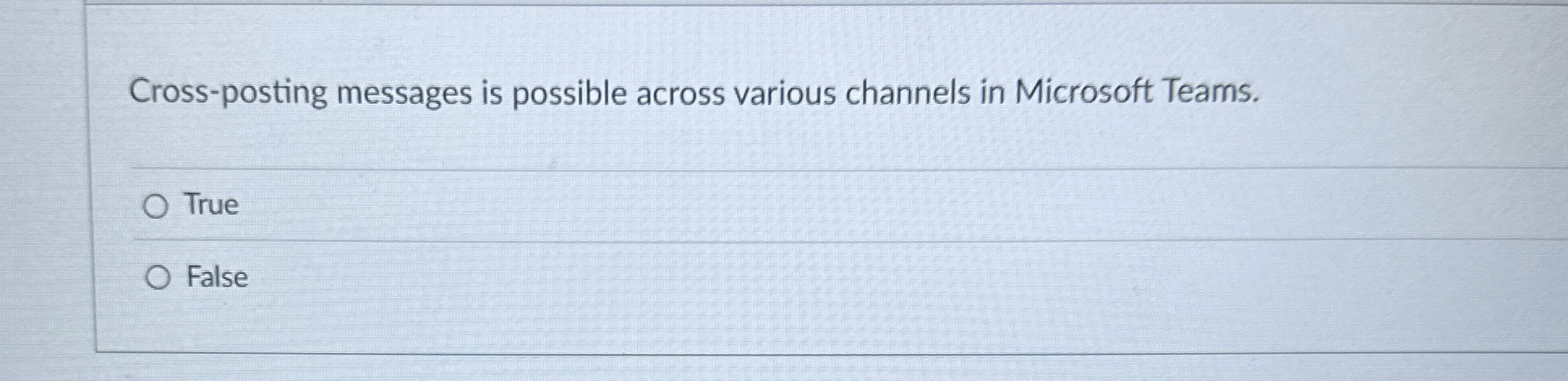 Cross - posting messages is possible across