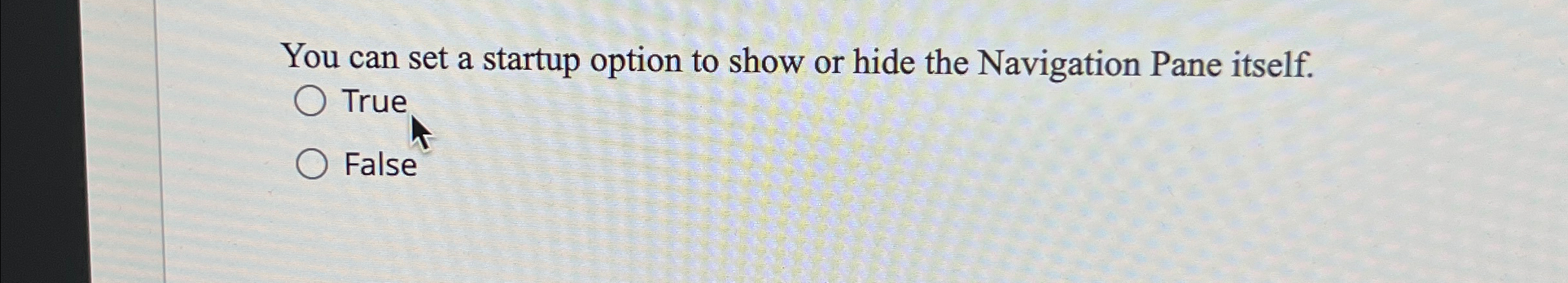 You can set a startup option to show or hide the