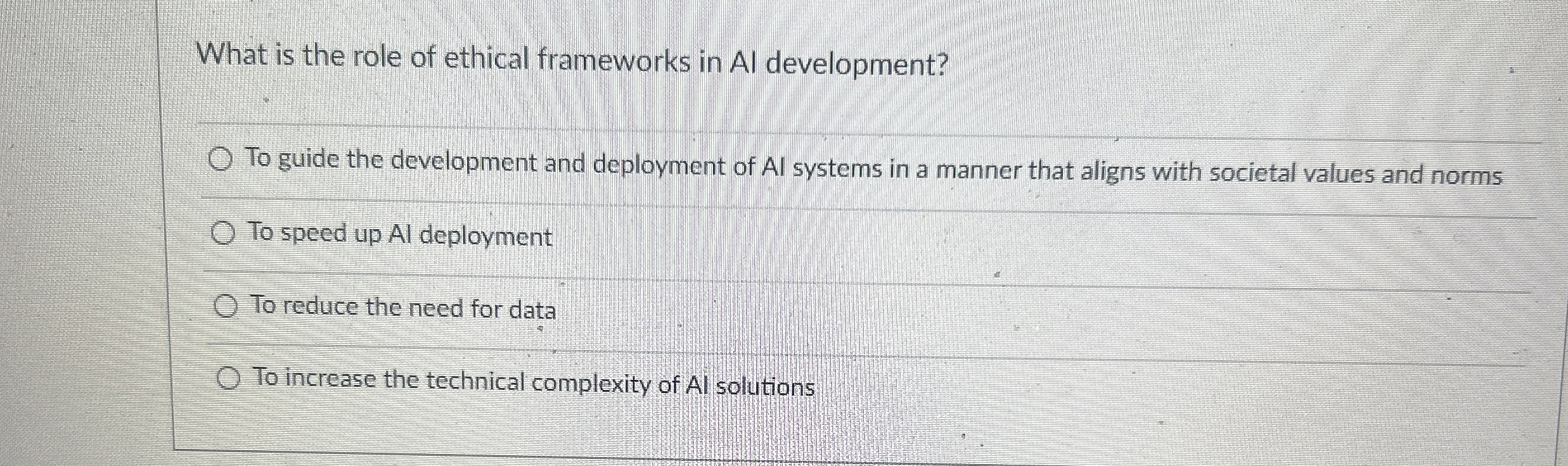 What is the role of ethical frameworks in Al