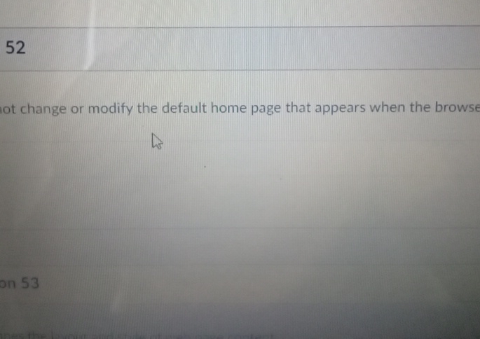 5 2 ot change or modify the default home page