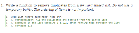 Write a function to remove duplicates from a