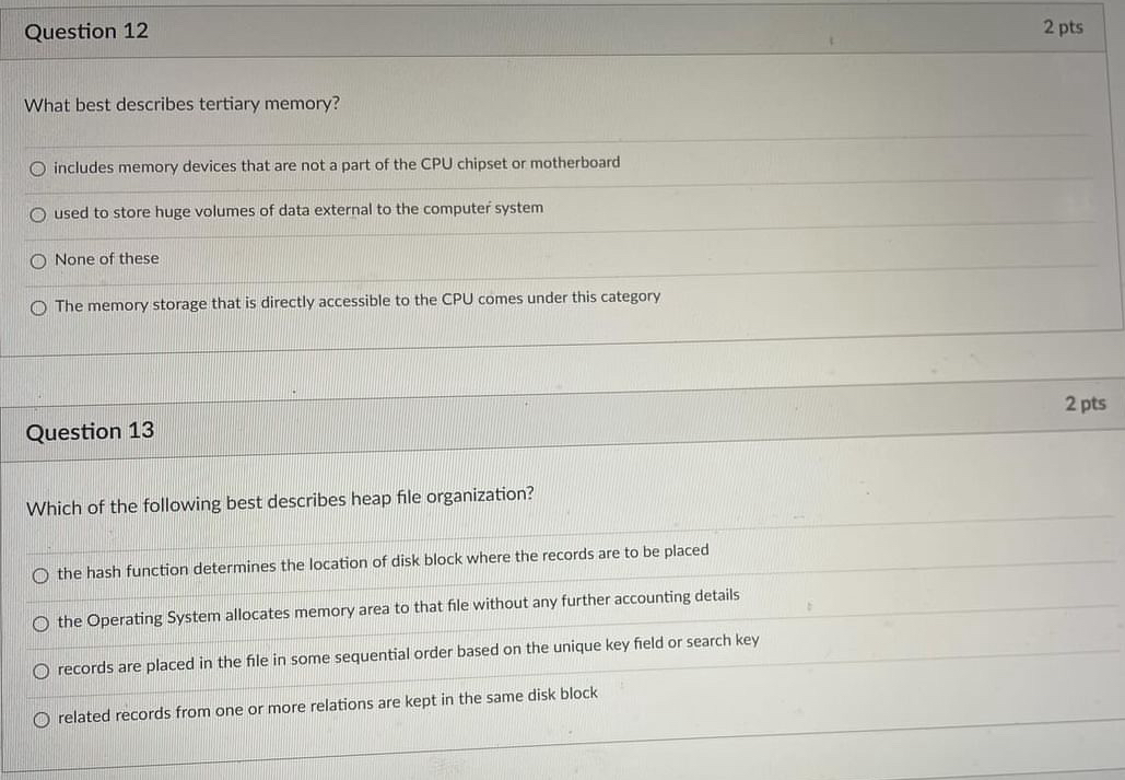 Question 1 2 2 p t s What best describes tertiary