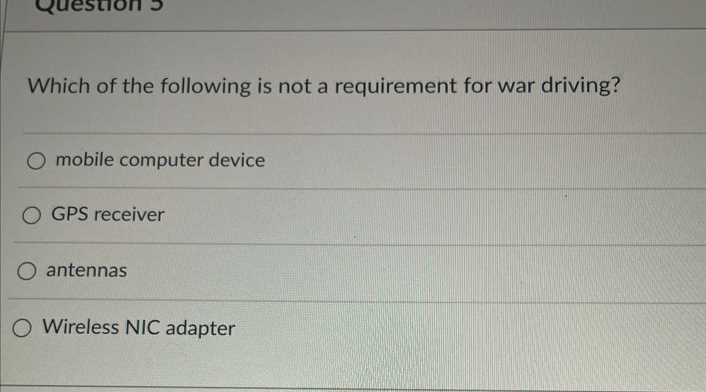 Which of the following is not a requirement for