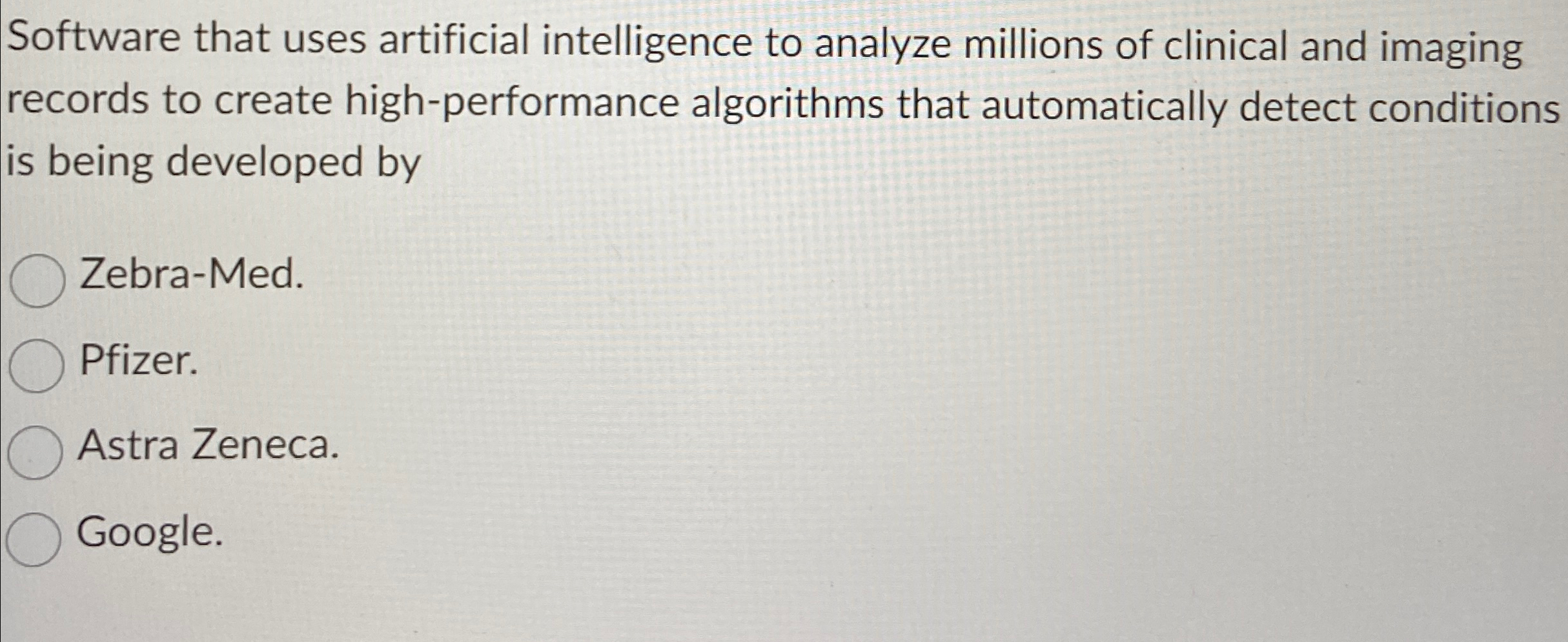 Software that uses artificial intelligence to