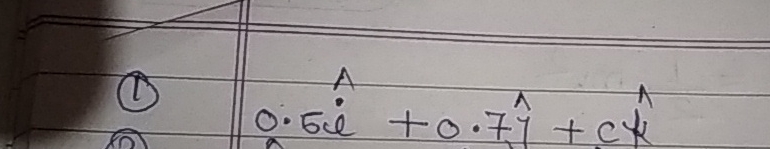 ( 1 ) 0 . 5 hat ( i ) + 0 . 7 hat ( ) + chat ( k )