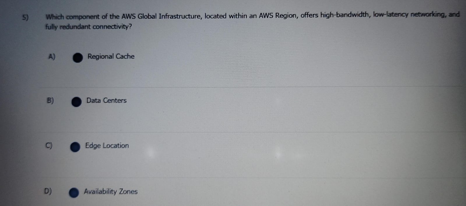 Which component of the AWS Global Infrastructure,