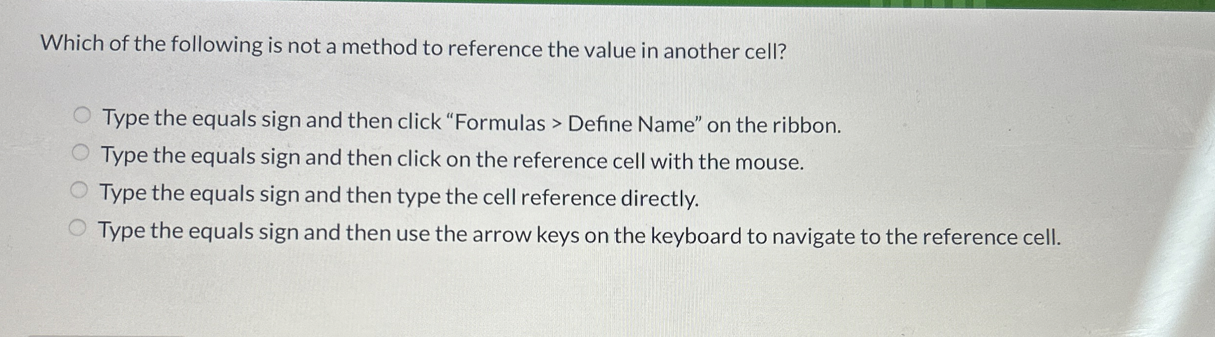 Which of the following is not a method to