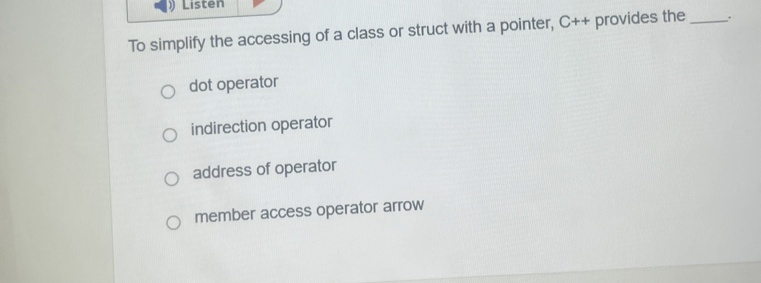 Listen To simplify the accessing of a class or