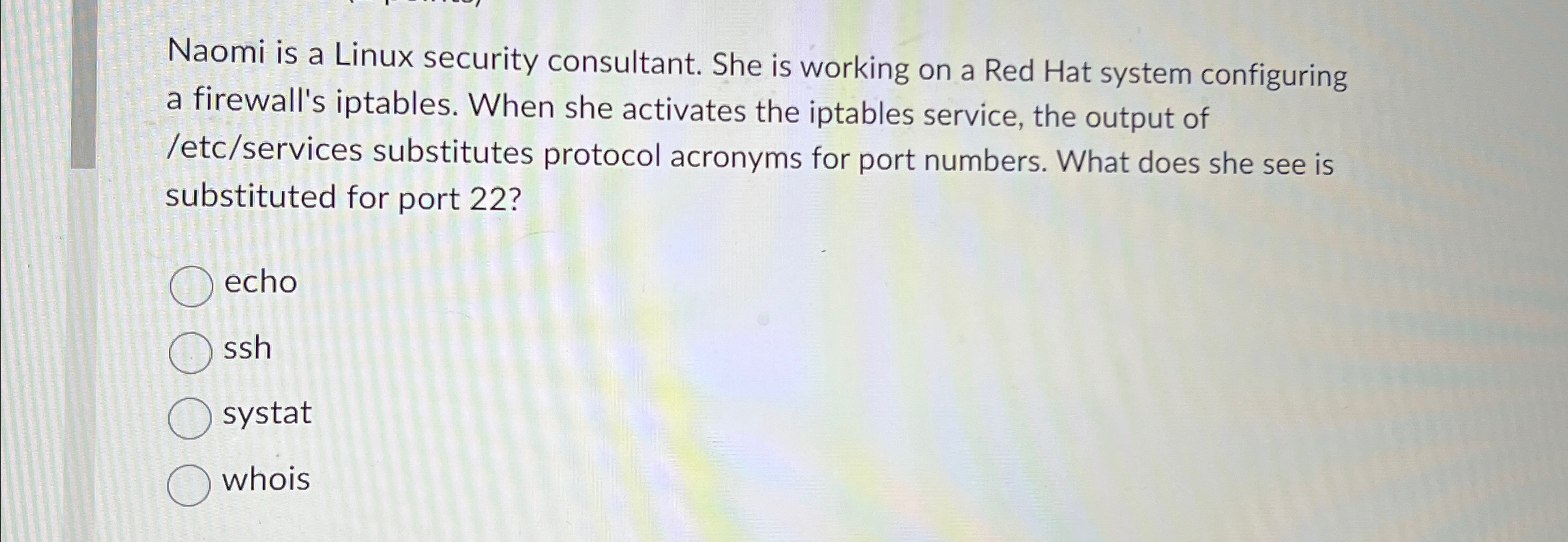 Naomi is a Linux security consultant. She is