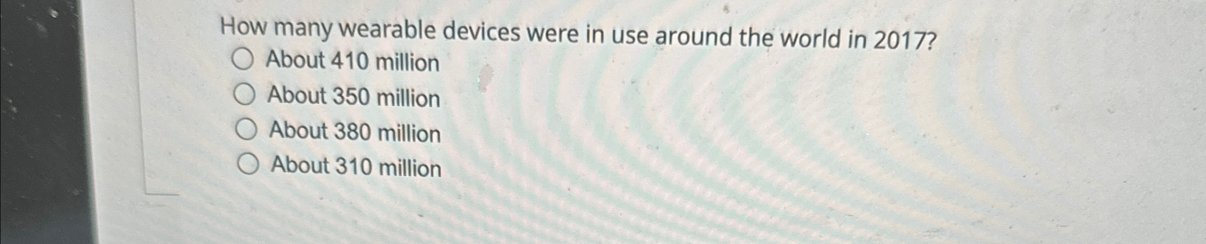 How many wearable devices were in use around the