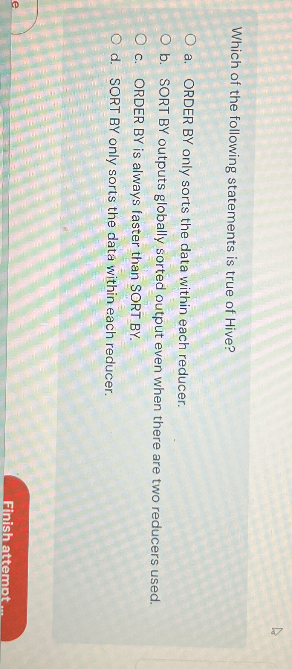 Which of the following statements is true of