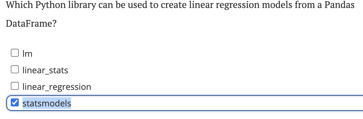 Which Python library can be used to create linear
