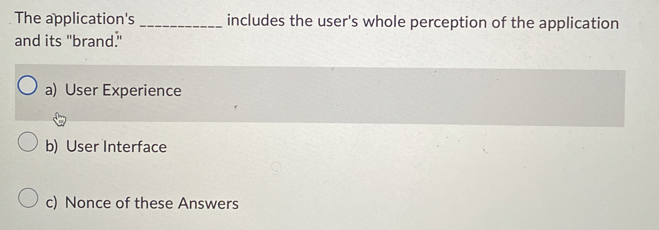 The application's q , includes the user's whole