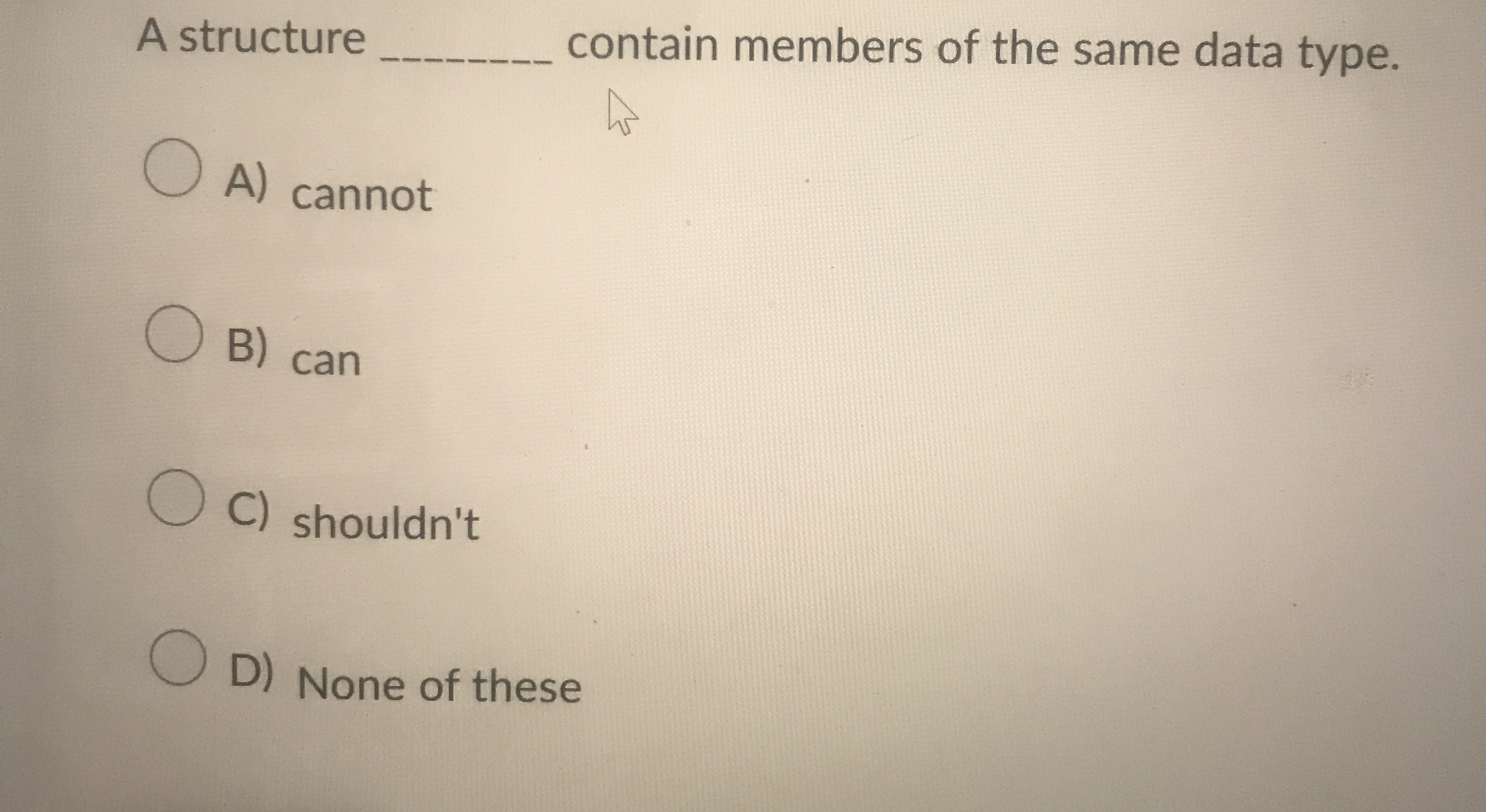 A structure contain members of the same data