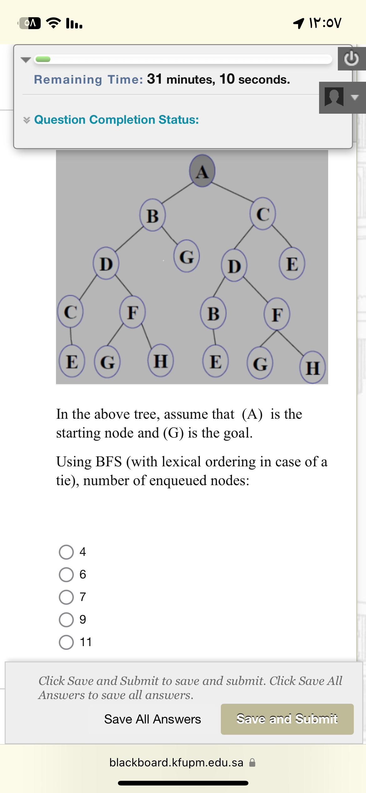 In . 4 Ir:OV Remaining Time: 3 1 minutes, 1 0