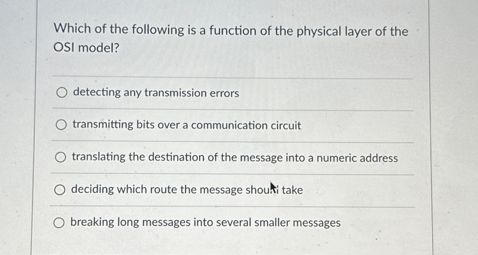 Which of the following is a function of the