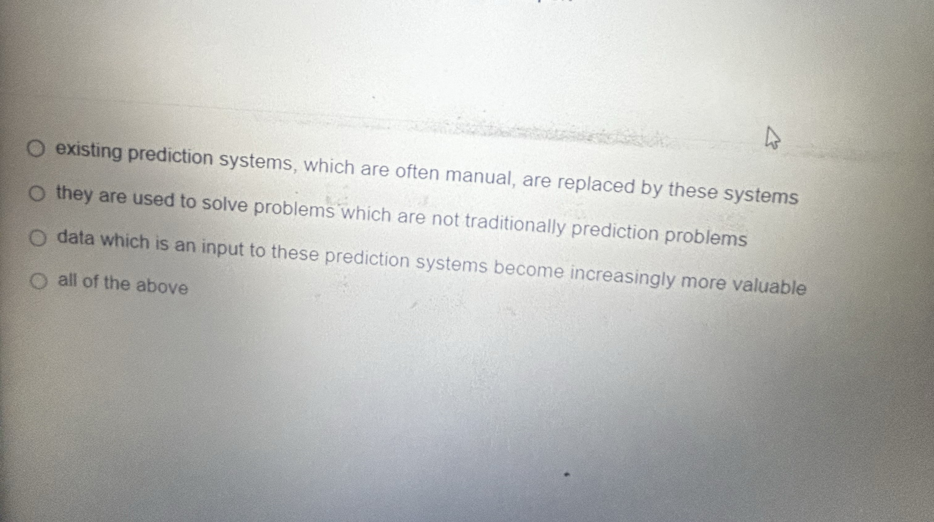 existing prediction systems, which are often