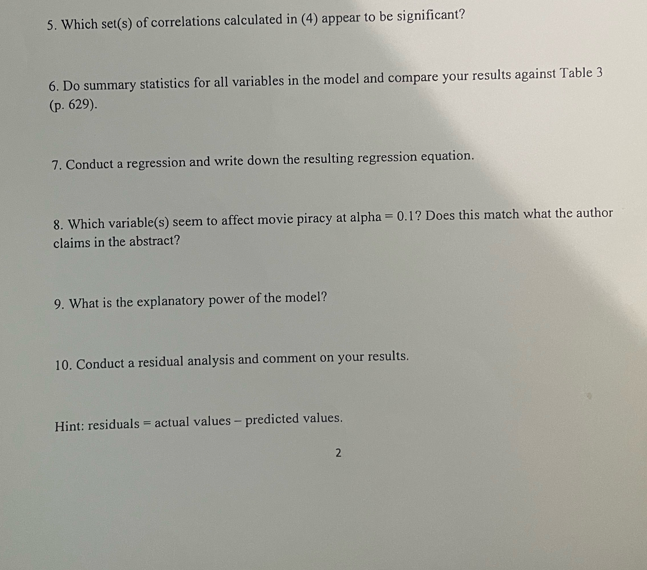 Which set ( s ) of correlations calculated in ( 4