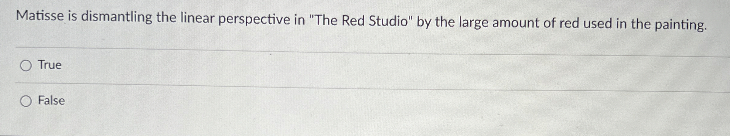 Matisse is dismantling the linear perspective in