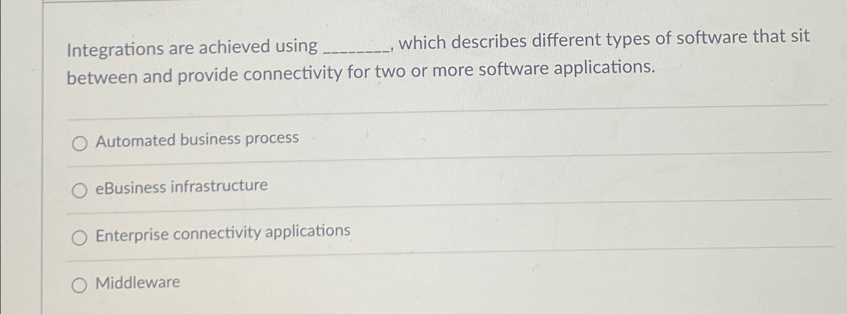 Integrations are achieved using which describes
