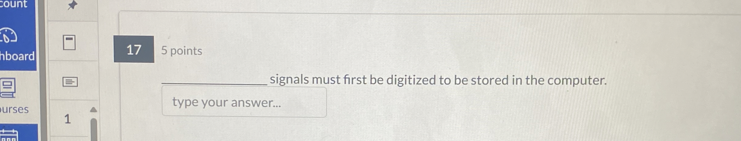 1 7 5 points signals must first be digitized to