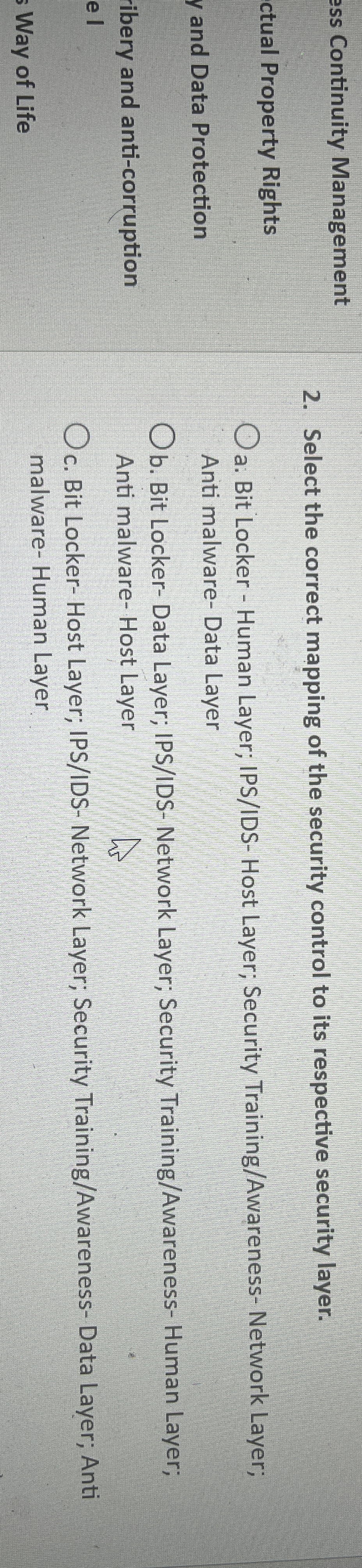 ess Continuity Management ctual Property Rights y