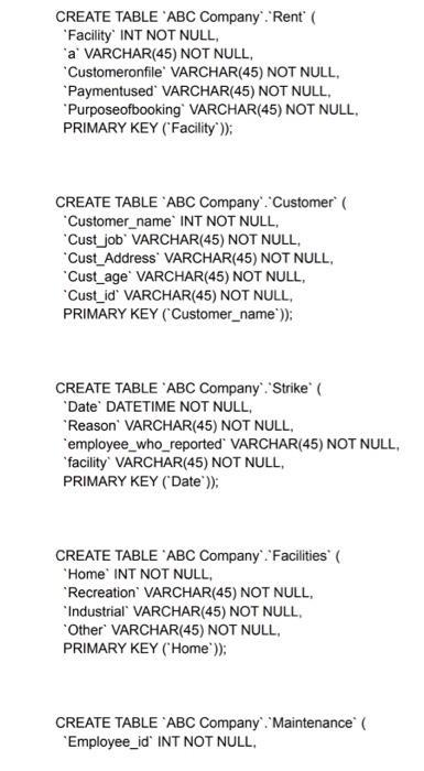 Can you please finish the list of queries