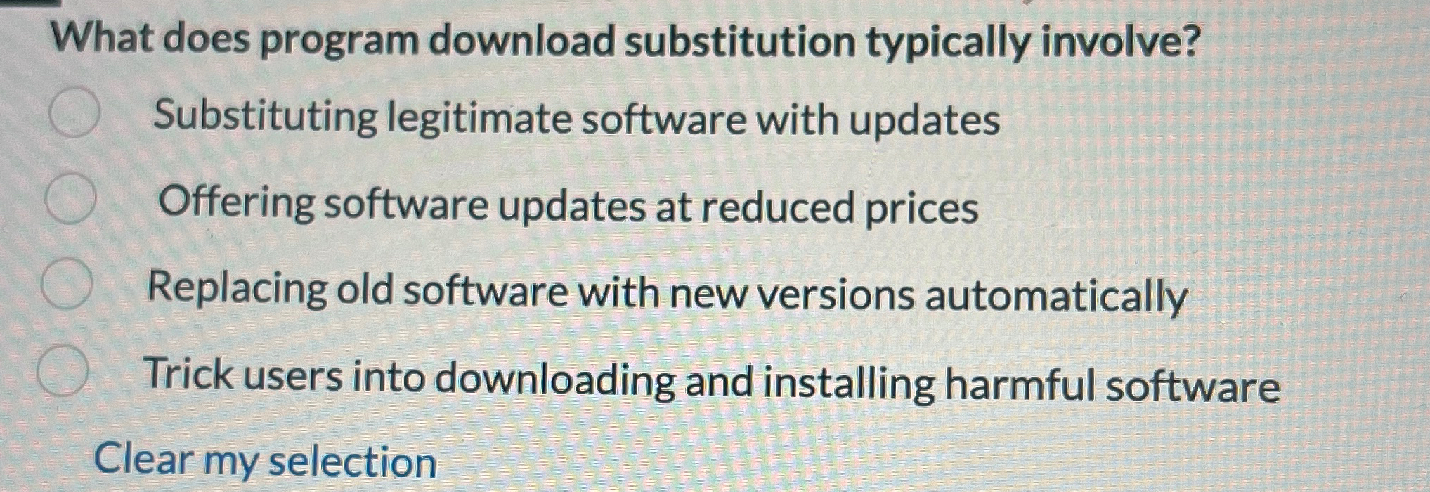 What does program download substitution typically