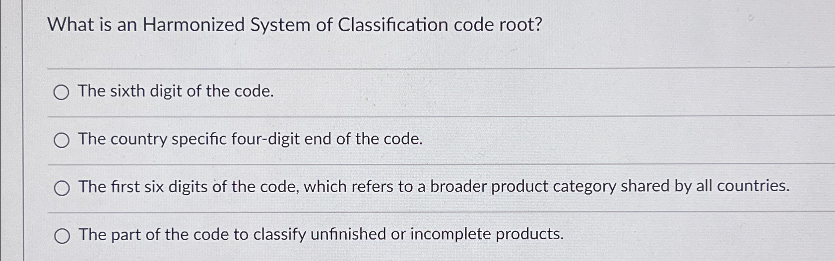 What is an Harmonized System of Classification