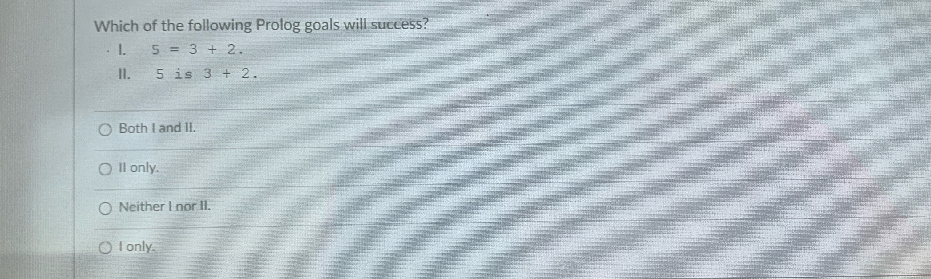 Which of the following Prolog goals will success?