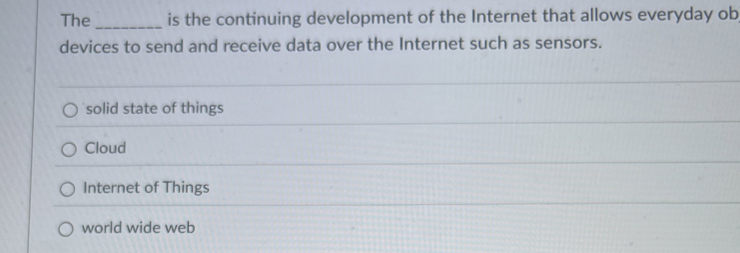 The is the continuing development of the Internet