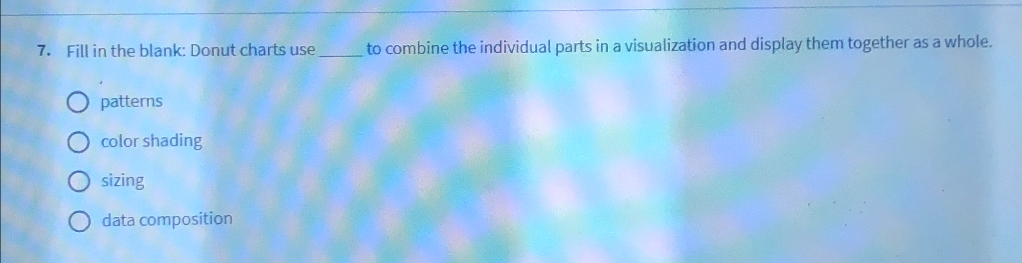 Fill in the blank: Donut charts use to combine