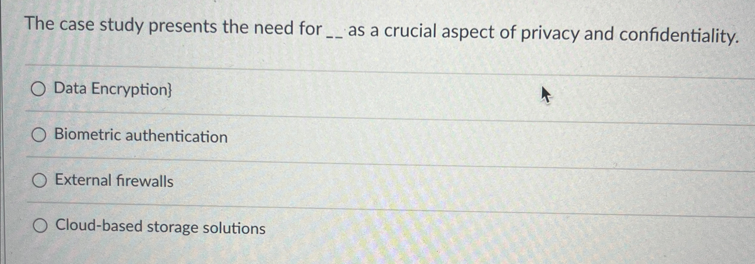 The case study presents the need for as a crucial