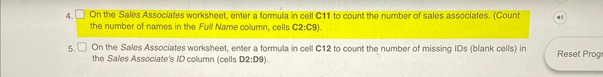 On the Sales Associates worksheet, enter a