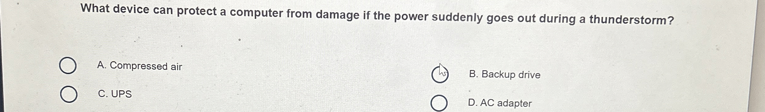 What device can protect a computer from damage if