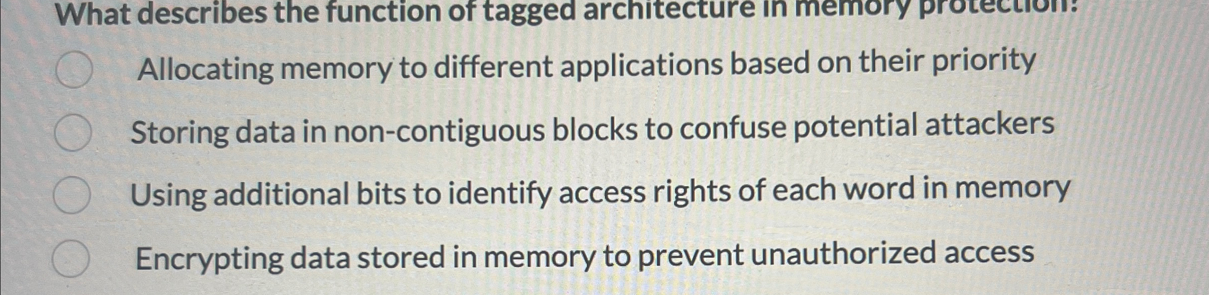 What describes the function of tagged