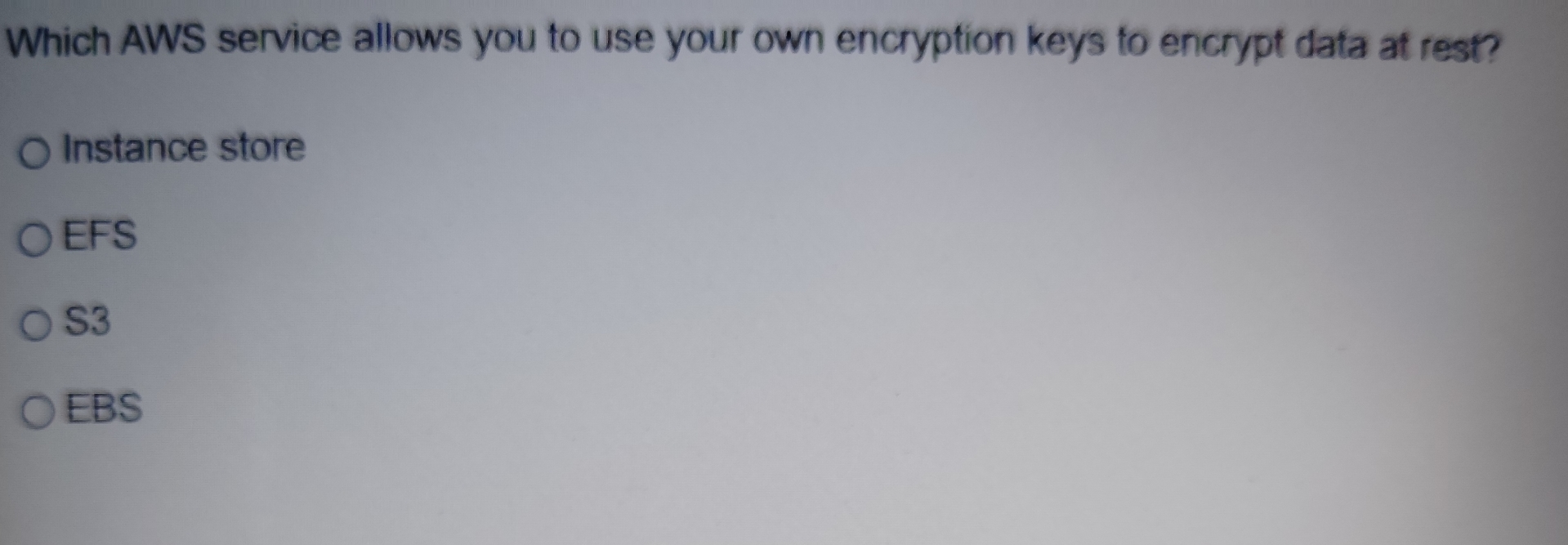 Which AWS service allows you to use your own