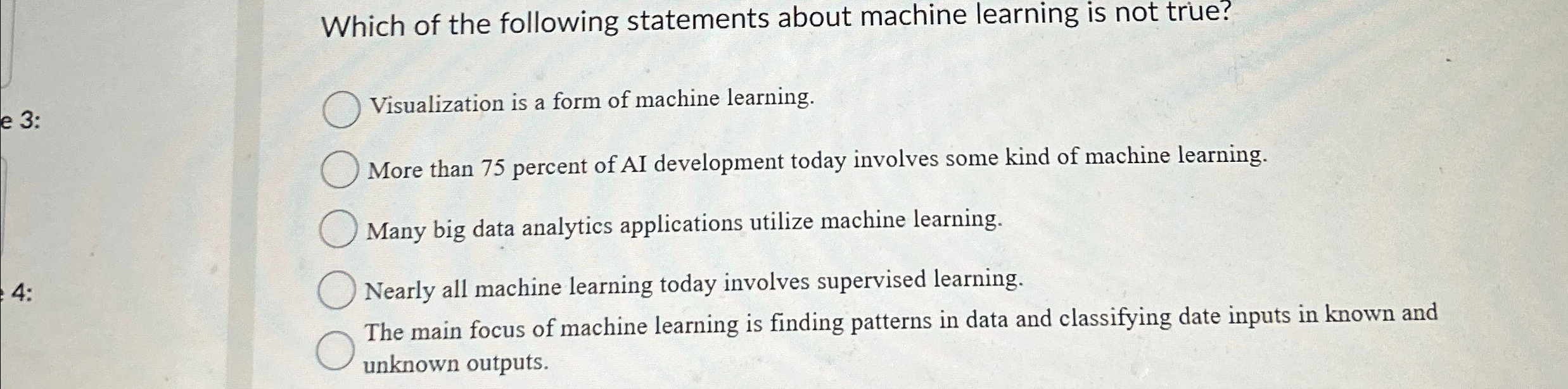 Which of the following statements about machine